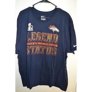Nike Denver Broncos Super Bowl 50 Legend Status Champs Team shirt NFL XXL